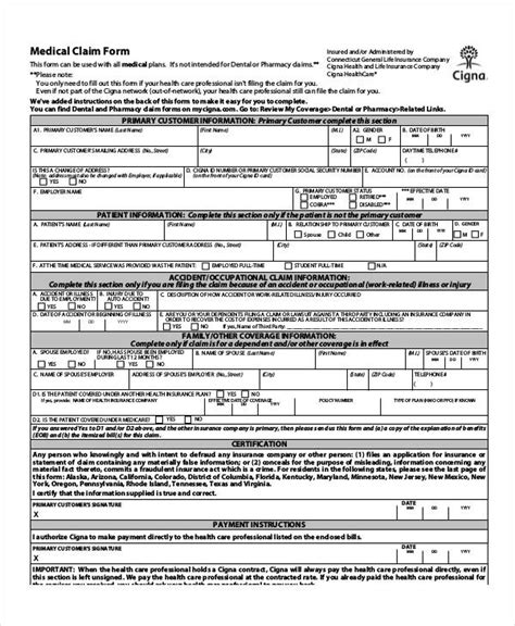 Medical Reimbursement Claim Form For Indoor Treatment Annexure D