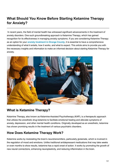 PPT What Should You Know Before Starting Ketamine Therapy For Anxiety