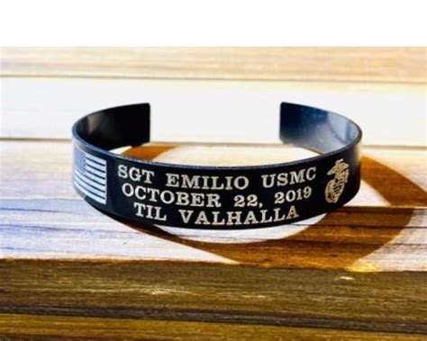 Military Memorial Bracelet Etsy