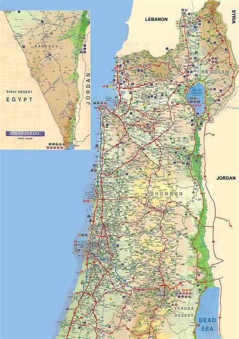 Mapa Izraele (cca 1MB)