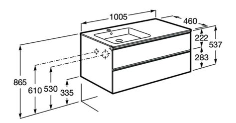 Mueble De 2 Cajones Con Lavabo Izquierdo 1000x460 The Gap Roca