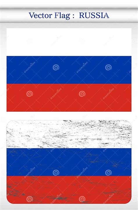 Vector Grunge Flag Of Russia Background Stock Vector Illustration Of