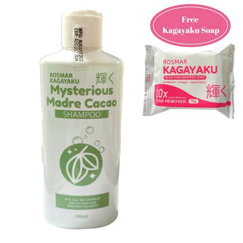 Rosmar Kagayaku Mysterious Madre Cacao Shampoo Free Kagayaku Soap