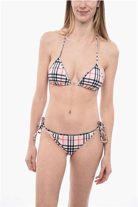 Burberry Triangle Bikini With Iconic Check Pattern Women Glamood Outlet