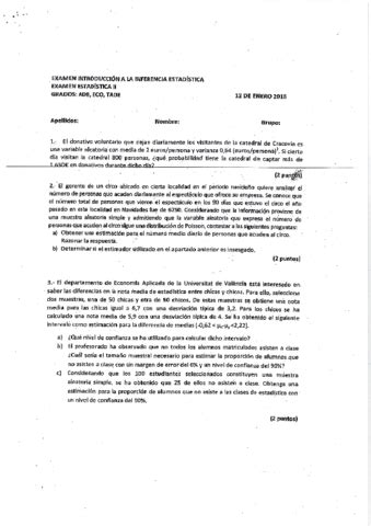 EXAMEN MODELO ESTADISTICA II Pdf