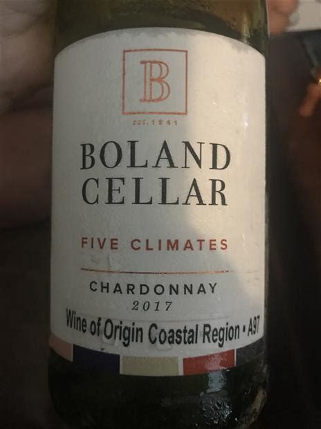 2017 Boland Cellar Chardonnay South Africa Coastal Region Paarl