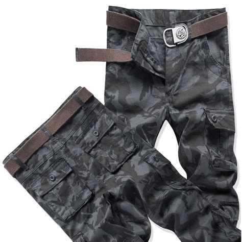 Buy Mens Camouflage Cargo Pants Casual Cotton Multi Pockets Military