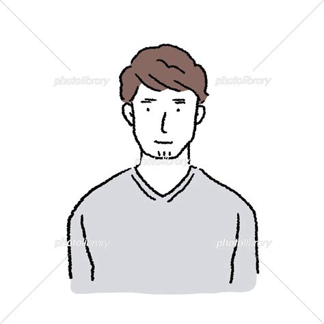 20代 男性 人物 上半身 イラスト イラスト素材 5823301 フォトライブラリー Photolibrary