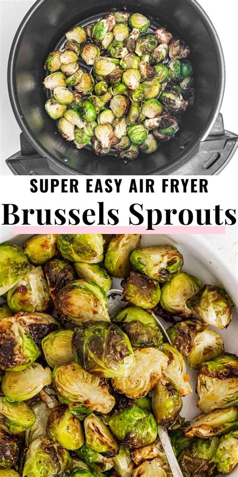 Air Fryer Brussels Sprouts The Plant Based School Recipe Easy