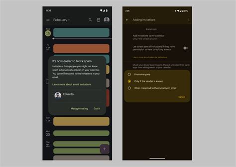 Google Calendar to Get Default Spam Protection