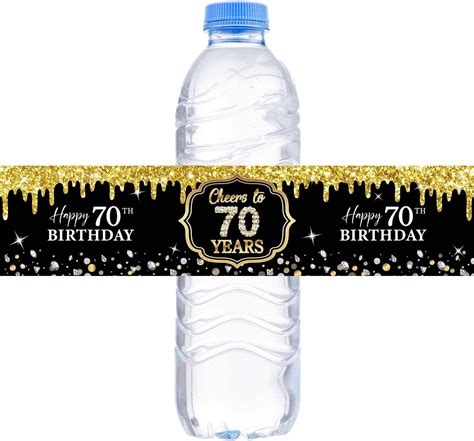 Wowopa 32pcs Cheers To 40 Years Water Bottle Labels Happy 40th Birthday Labels