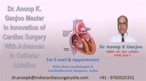 Dr Anoop K Ganjoo Master In Innovation Of Cardiac Surgery With