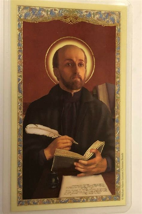 Saint Ignatius Of Loyola Laminated Prayer Card New Walmart