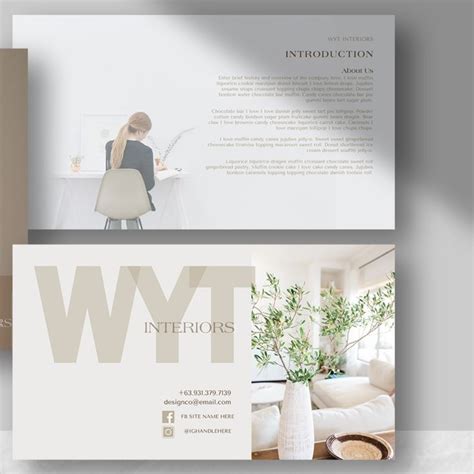 WYT Modern Minimalist Canva Template for Interior Design and Services ...