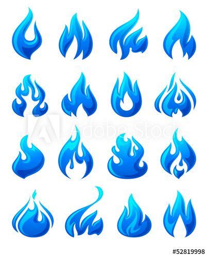 Fire flames, set 3d blue icons | Drawing flames, Fire drawing, Flame art