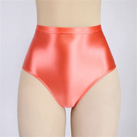 S 3xl Women Panties Shiny Satin Briefs Knickers Opaque Gym Yoga Shorts