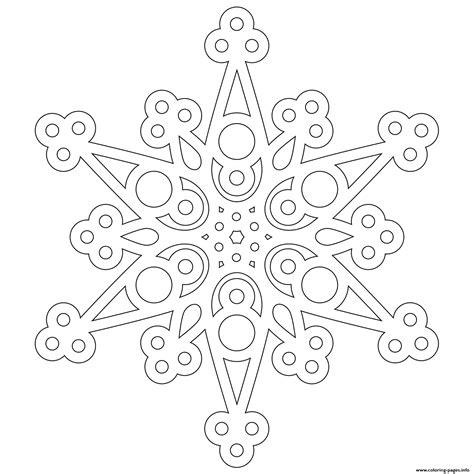 Get Easy Snowflake Coloring Page Pics Color Pages Collection