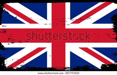 Grunge British Flagvector Template Stock Vector Royalty Free