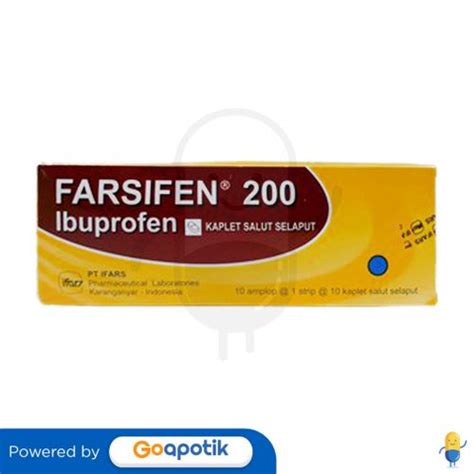 FARSIFEN 200 MG BOX 100 TABLET Kegunaan Efek Samping Dosis Dan