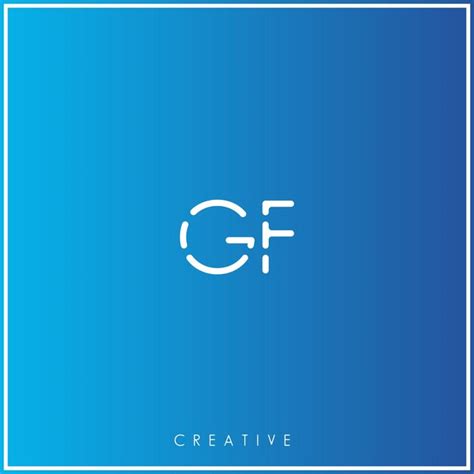 Gf creative último design de logotipo premium vector creative logo