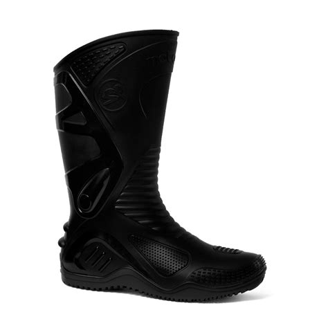 Bota Para Moto Negra Pvc Impermeable T38 Motosafe 1 165 30 En