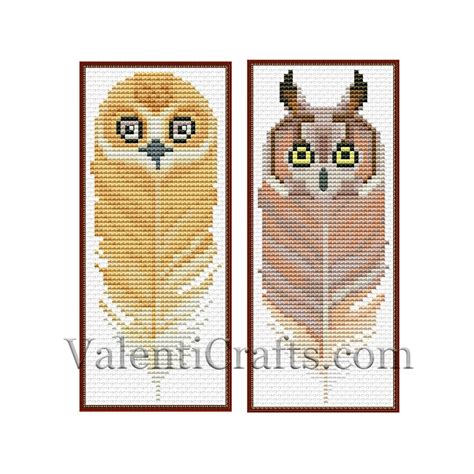 Owl cross stitch pattern/ Bookmark / Counted cross stitch | Etsy