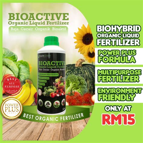 Bioactive Organic Liquid Fertilizer Litre Baja Organik Cecair Foliar