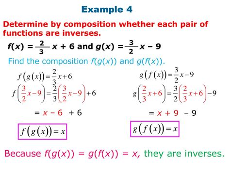 Determine If 2 Functions Are Inverses By Compositions Ppt Download