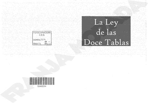 Ley De Las Doce Tablas Derecho Romano Studocu