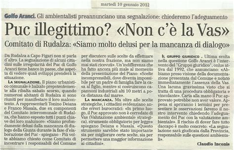 Ricorso Avverso Il P U C Di Golfo Aranci Senza La Valutazione