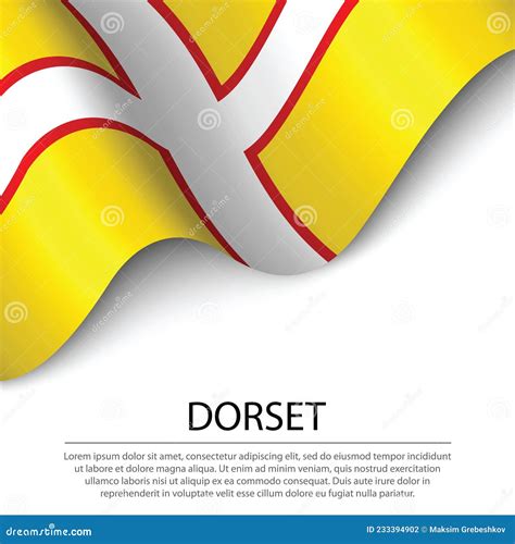 Waving Flag of Dorset is a County of England on White Background Stock ...