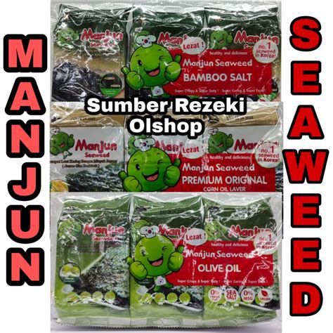 Jual Manjun Seaweed Nori X Gr Manjun Rumput Laut Shopee Indonesia