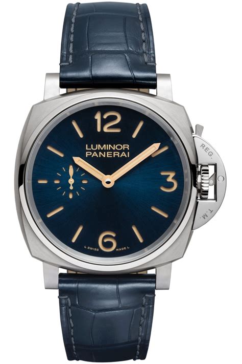 Panerai Pam Luminor Due Days Titanium Blue Watchbase