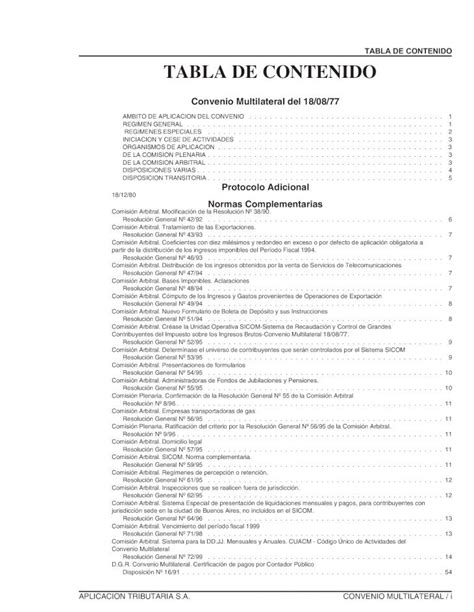 PDF TABLA DE CONTENIDOConvenio Multilateral Del 18 08 77 AMBITO DE