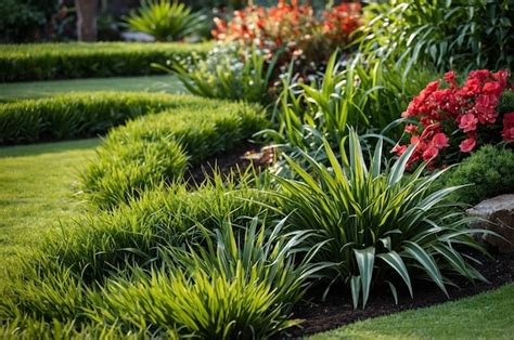 Premium Photo | Fantastic grass borders with a variety of designs