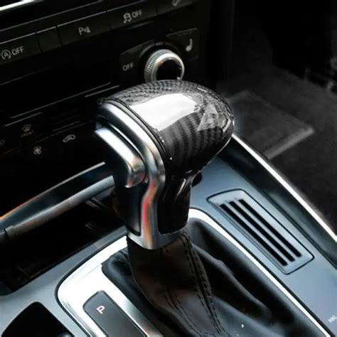 Vodool Carbon Fiber Car Gear Shift Knob Head Covers Auto Shift Knob