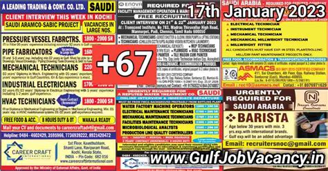 Gulf Job Vacancy Newspaper January