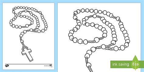 Rosary Coloring Page PDF | Teaching Resource | Twinkl