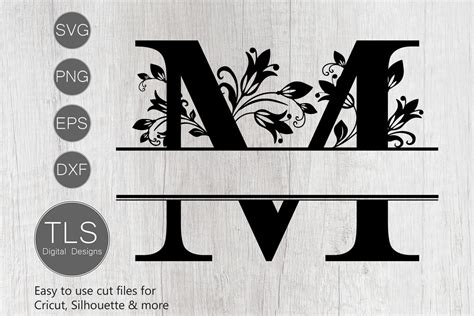 Split Monogram Letter M SVG, Letter M Monogram SVG (415175) | Cut Files ...