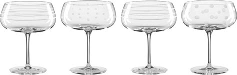 Oneida Mingle Cocktail Glasses Set Of 4 4 Count Clear Martini Glasses