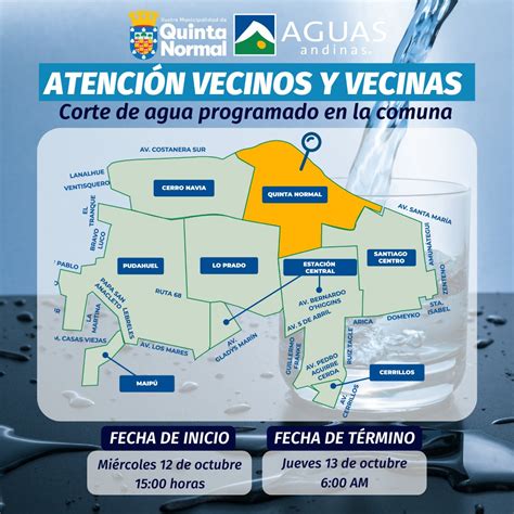 Municipalidad De Quinta Normal On Twitter CORTE DE AGUA