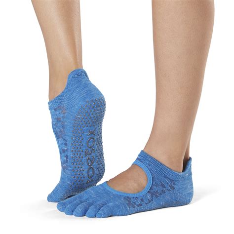 Toesox Full Toe Elle Grip Socks Lapis Medium Life Balance Pilates Dublin Shop