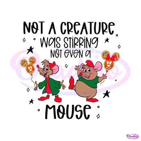 Not A Creature Was Stirring Not Even A Mouse SVG Cricut Files - Oladino