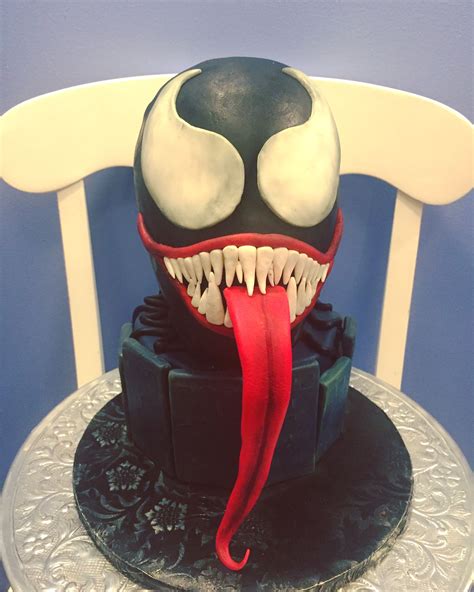 Venom Cake Filled With Chocolate And Vanilla Bean Creme Patisserie And