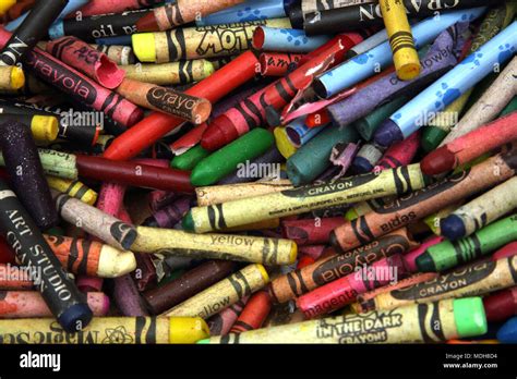 Collection Of Wax Crayons Stock Photo Alamy