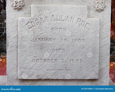 Edgar Allan Poe Grave in Baltimore - Maryland Editorial Photo - Image of history, author: 235729661