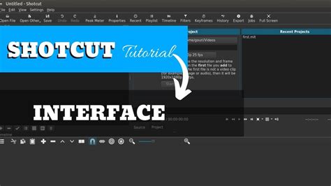 The Interface Shotcut Video Editor Tutorial Youtube