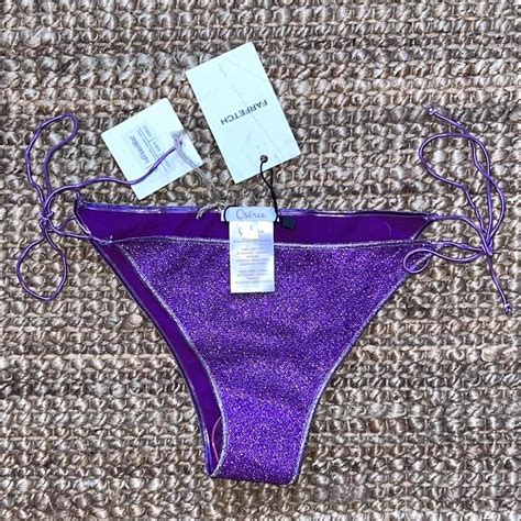 Oséree lumiere glitter string bikini bottom in Depop