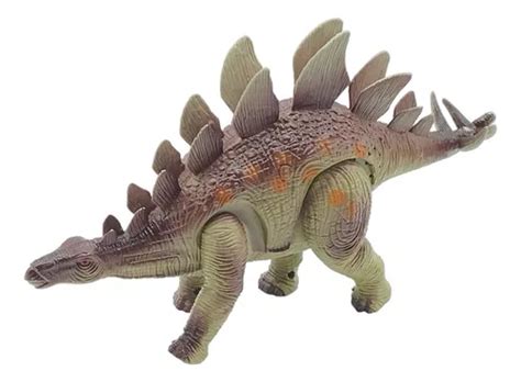 Dinosaurio Estegosaurio Juguete Movimiento Sonido 30cm MercadoLibre