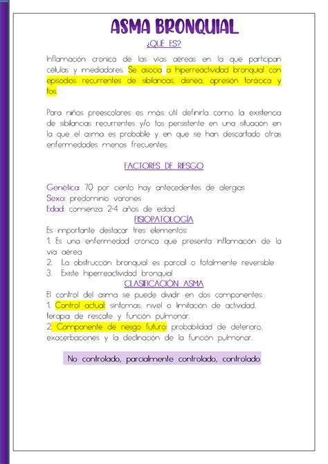 Asma Bronquial Apuntes Cuidados Enfermeros En El Ni O Y Adolescente